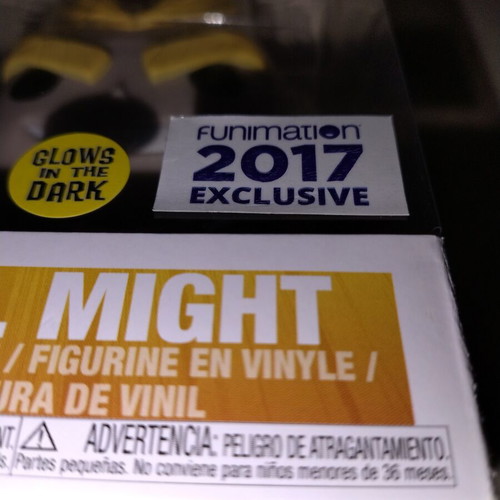 Funko Pop! All Might 248 2017 Funimation exclusive glow like new, authentic with minor damage