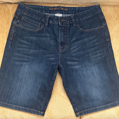 Element denim bermuda shorts new, size 32, blue