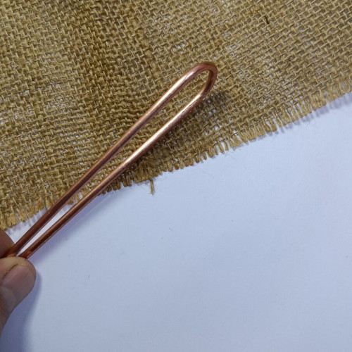 Hair Fork handmade from solid copper, new, 10.5 cm