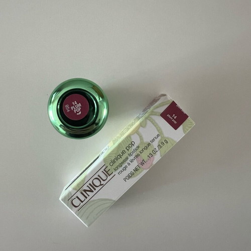 Clinique Pop Shine longwear lipstick plum pop like new
