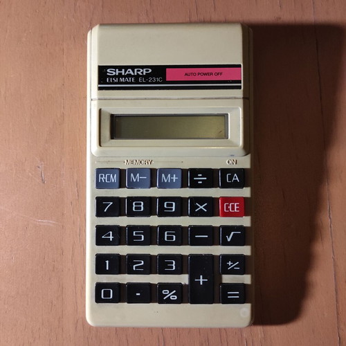 Calculator Αριθμομηχανή Sharp μεταχειρισμένη vintage 80's