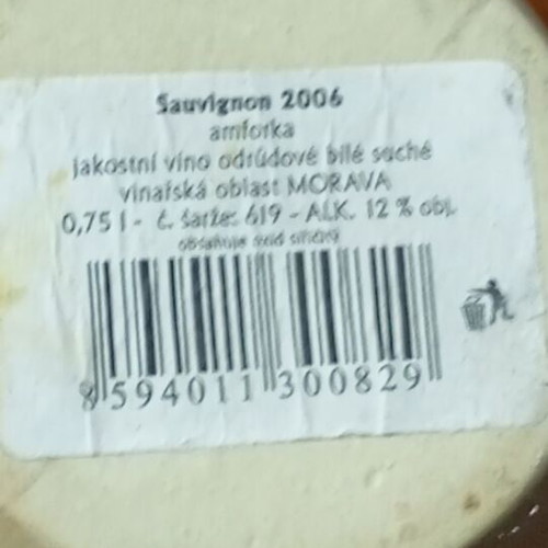 Collector's wine Sauvignon 2006 in ceramic bottle