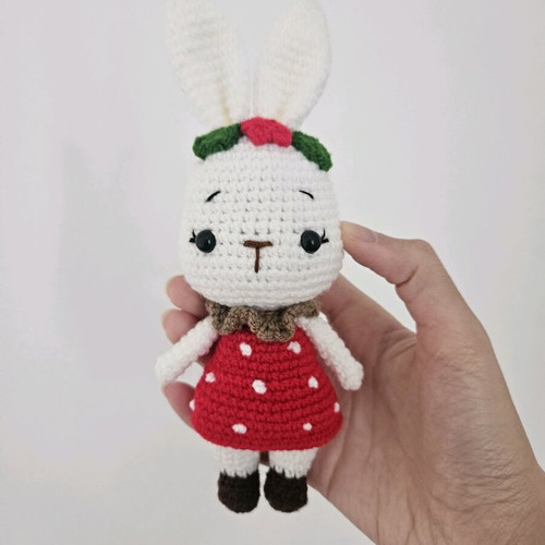 Crocheted bunny like new handmade