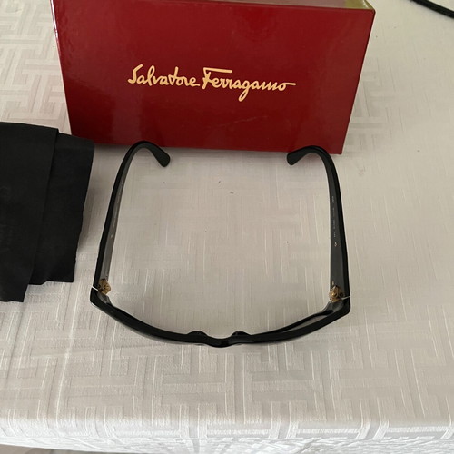 Salvatore Ferragamo sunglasses new, black with gold logo