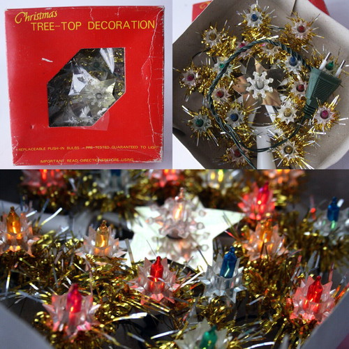 Old Christmas star string lights from 1980s new