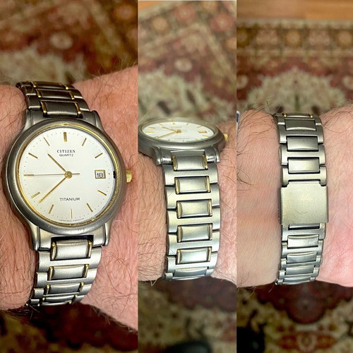 Citizen titanium watch like new, Quartz, 35mm