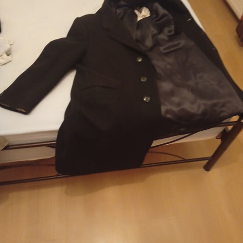 Tailored wool coat like new, black, size XXL