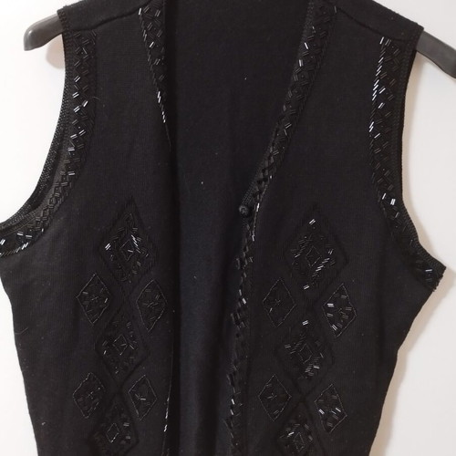 Knitted black cardigan like new, one size L-XL