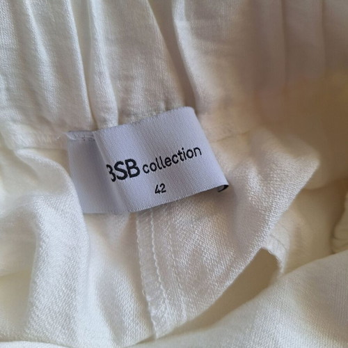 BSB White Medium Summer Jumpsuit Culotte with Cut-out Back