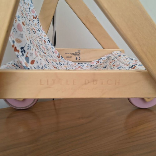 Little Dutch wooden doll stroller with Flowers & Butterflies fabric