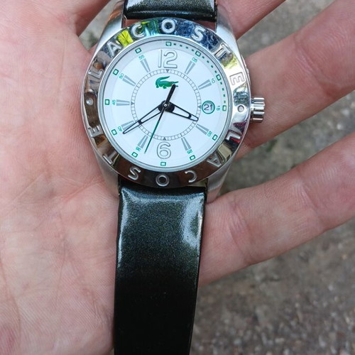 Lacoste wristwatch used, silver color, Miyota movement