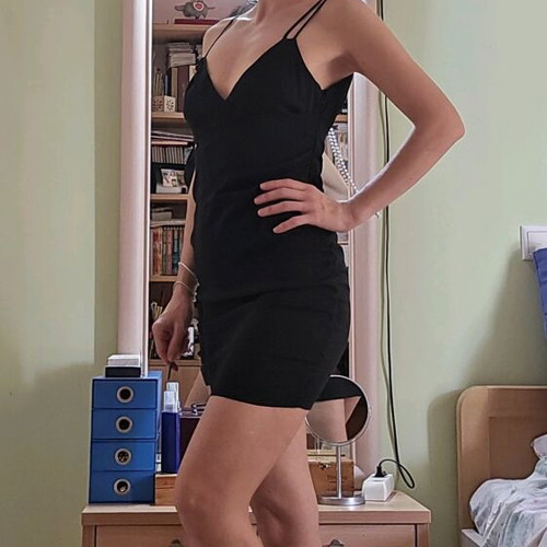 The Little Black Dress Zara linen cotton like new, Medium