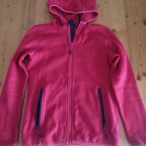 CMP fleece jacket for girls like new, size 164, 14 years, pink red