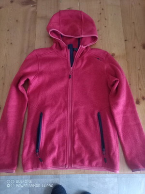 CMP fleece jacket for girls like new, size 164, 14 years, pink red