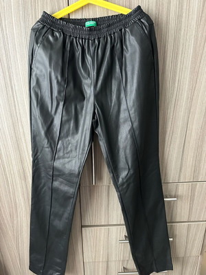 Benetton leather pants for girls new, black, size 158 cm