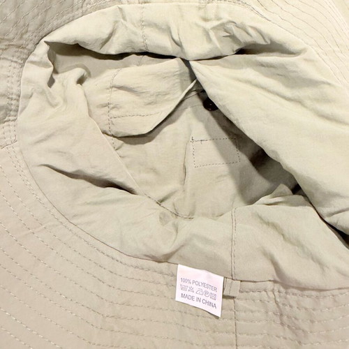 Khaki beach hat Small new with case