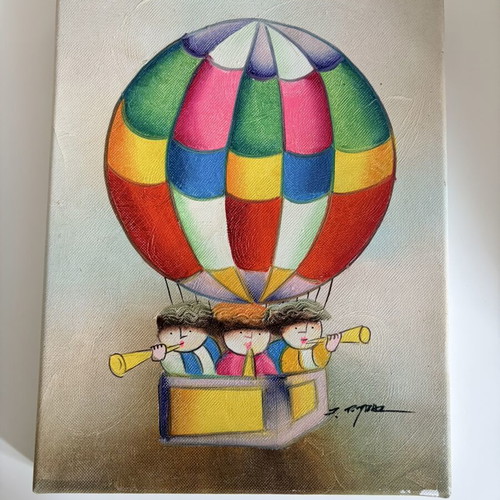 Two wall frames with happy motifs for children's room used