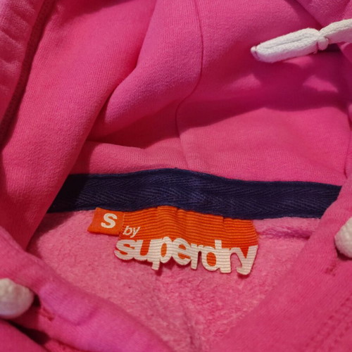 Superdry women's sweatshirt small used, pink and blue