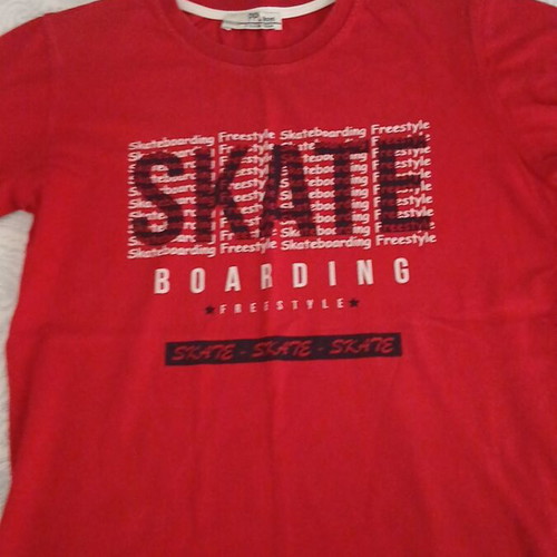 Children's shirt used for 11-12 years old, red