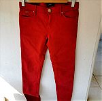  Υφασμάτινο Παντελόνι κόκκινο Slim γραμμη μέγεθος 36