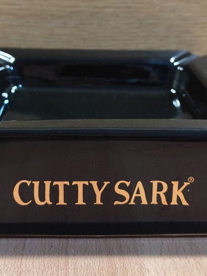 Cutty Sark Scotch Whisky Ceramic Ashtray used, vintage promotional