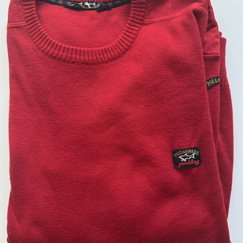 Paul & Shark sweater Large like new, red knit