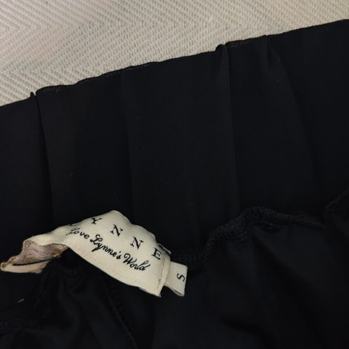 Lynne long black skirt with lace