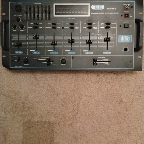 Tele SM-251 vintage stereo mixer with 4 channels and equalizer