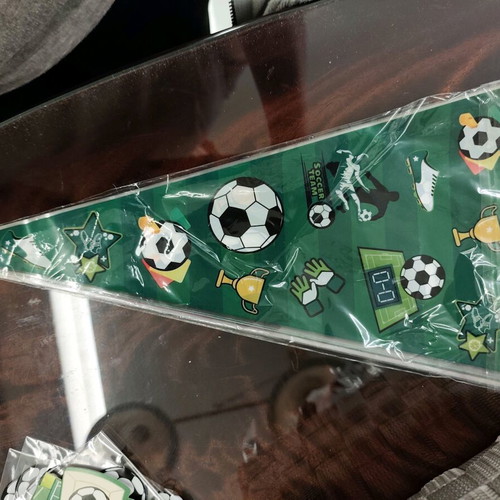Football gift bags new, set with bookmarks and toys