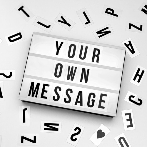 Lightbox cinema sign used 22x30 cm with letters and batteries