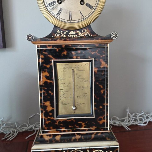Pendule Thermometre Rollet a Paris Charles X period clock