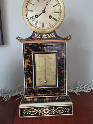 Pendule Thermometre Rollet a Paris Charles X period clock