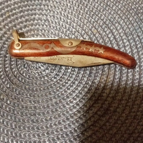 Okapi Garbon Steel folding knife, collectible vintage