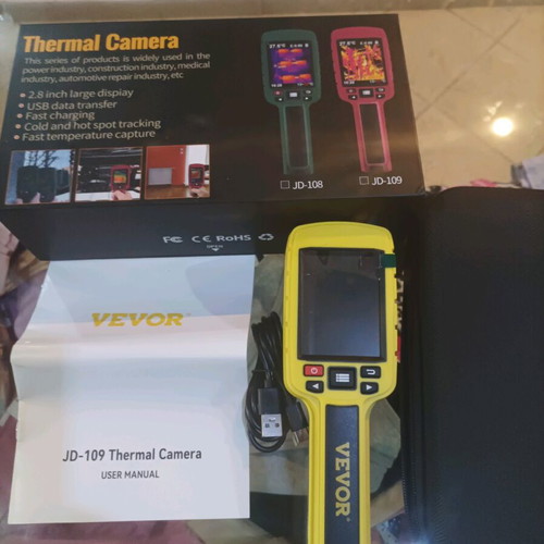 Κάμερα θερμικής απεικόνισης VEVOR 60x60 με έγχρωμη οθόνη 2,8 ιντσών και κάρτα SD καινούργια
