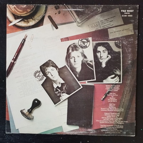 Wings Band On The Run vinyl record used, UK edition, rock