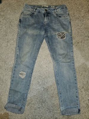 Lynne jeans used with zebra details, size 29