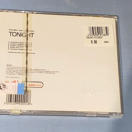 Tonight CD EP like new, electronic music, G-Pal, Nikko Patrelakis