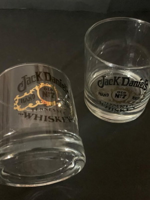Σετ 2 ποτήρια ουίσκι με το λογότυπο Jack Daniel's σαν καινούργιο
