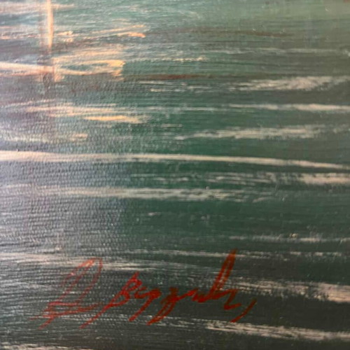 Landscape painting hand-painted used with artist signature 85.5x65