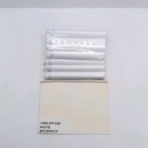 White tassels 6 cm set of 8 new