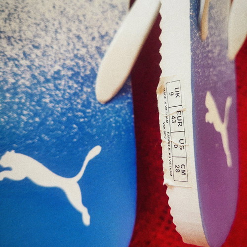 Puma flip-flops size 43 new, white and blue