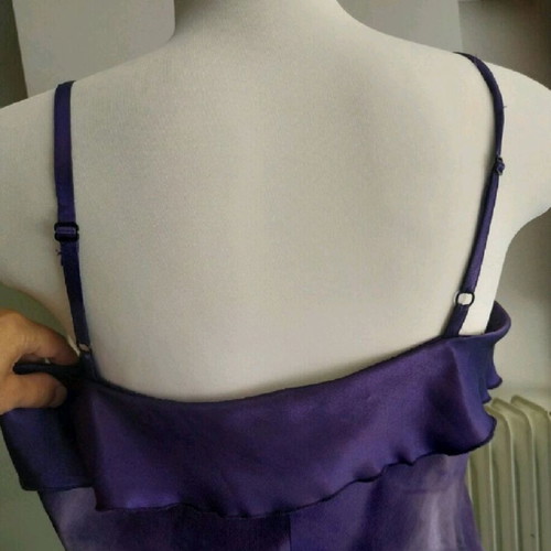 Y2K Vintage Asymmetric Tank Top Size L like new, purple