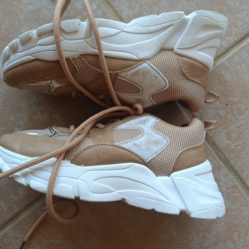 Luigi sneakers size 37 used, beige with white sole