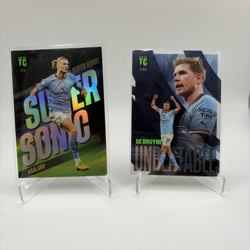 Erling Haaland x Kevin De Bruyne Panini Top Class trading cards used