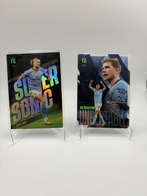 Erling Haaland x Kevin De Bruyne Panini Top Class trading cards used