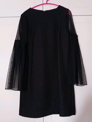 ALE dress black medium with transparent sleeves like new