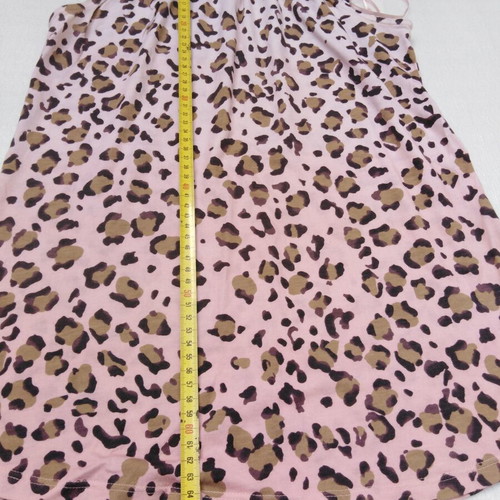 Bershka Halterneck Blouse Animal Print Like New, Beige Brown