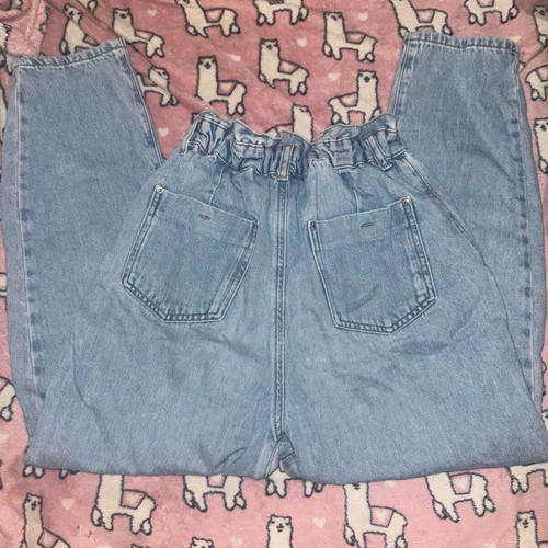 Zara jeans for women size 34 used, light blue wash, stretchy waist