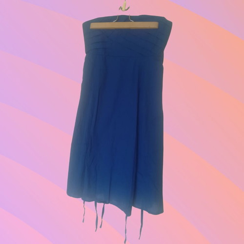 ASOS Blue Strapless Dress like new, size S 36