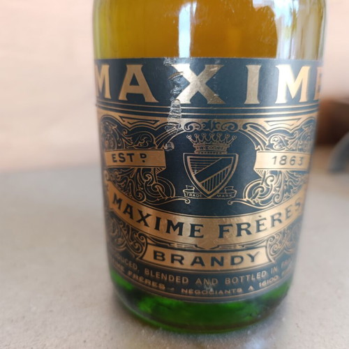 Vintage Maxime Frères French Brandy 1983 sealed 0.7L, like new
